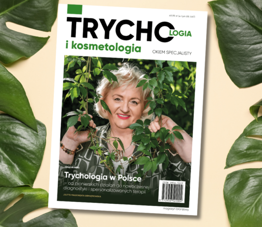 „Trychologia i kosmetologia okiem specjalisty” nr 8/2026 – nowe wydanie magazynu już dostępne Okładka magazynu „Trychologia i kosmetologia okiem specjalisty” nr 8/2026 – Julitta Siemiątkowska